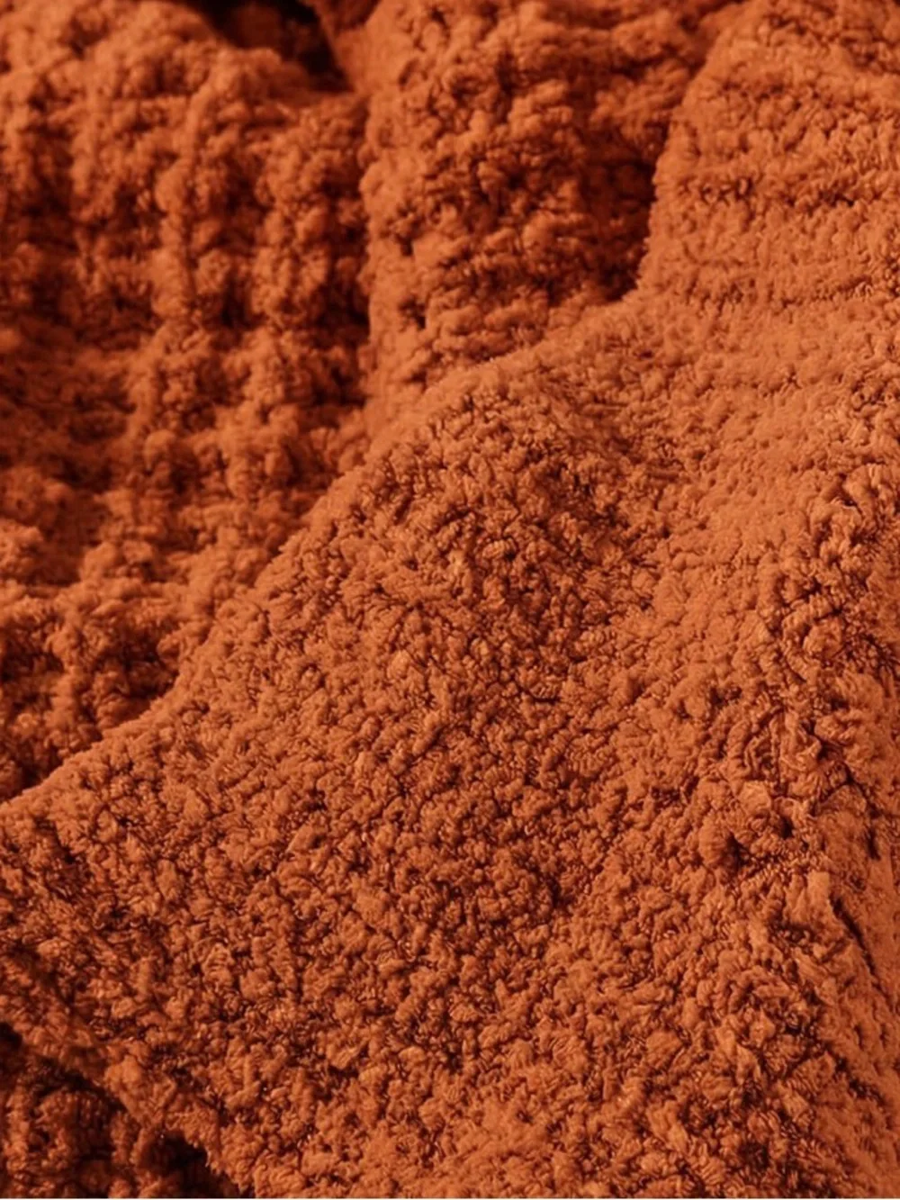 Sunday Citizen Waffle Throw Blanket - Cinnamon Stick (Burnt Orange) NWOT